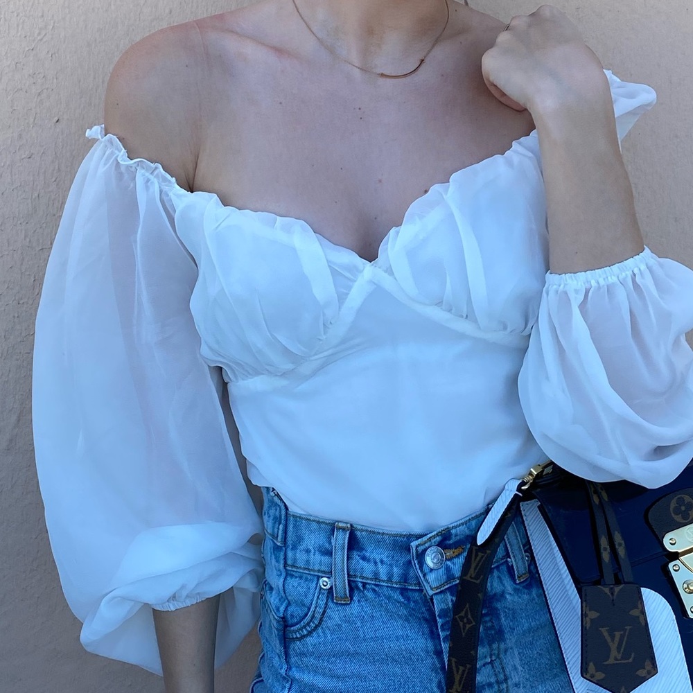 Misguided bodysuit white